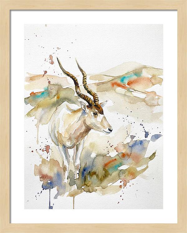 Addax In Watercolor Splendor 1