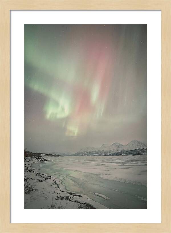 Auroras Above Tornetrask Lake 1