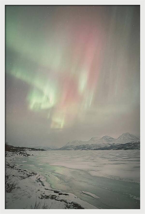 Auroras Above Tornetrask Lake 1