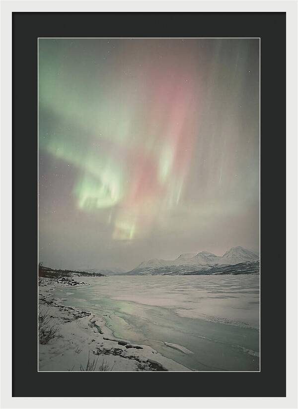 Auroras Above Tornetrask Lake 1