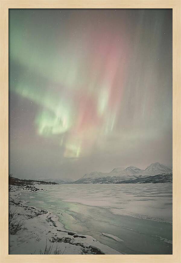 Auroras Above Tornetrask Lake 1