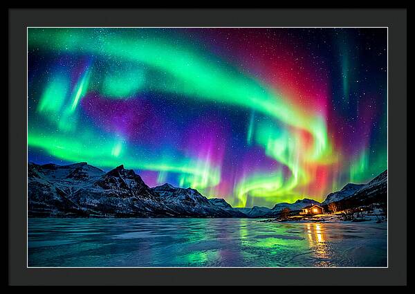 Auroras Above Tornetrask Lake 1