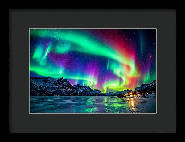 Auroras Above Tornetrask Lake 1