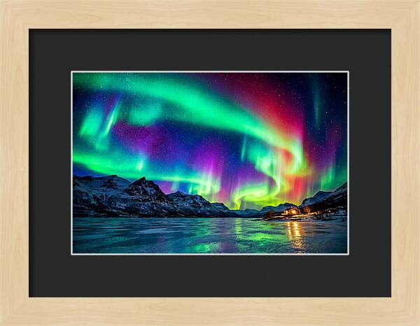 Auroras Above Tornetrask Lake 1