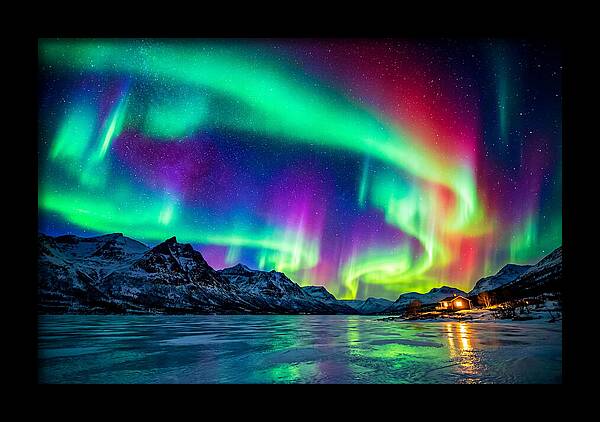 Auroras Above Tornetrask Lake 1