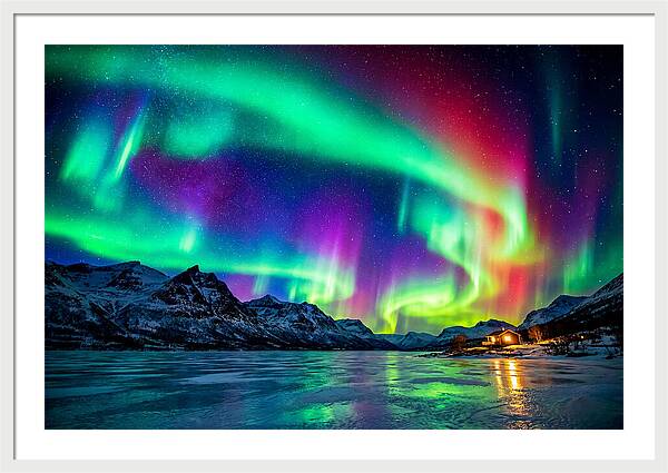 Auroras Above Tornetrask Lake 1