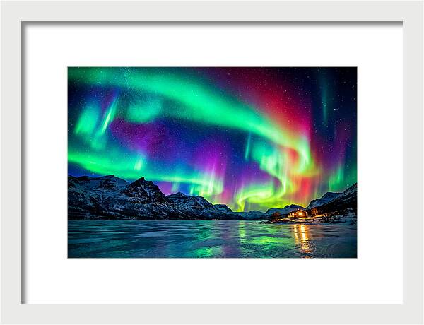 Auroras Above Tornetrask Lake 1