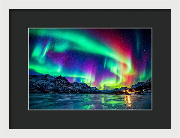 Auroras Above Tornetrask Lake 1