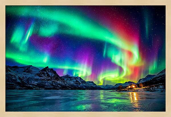 Auroras Above Tornetrask Lake 1