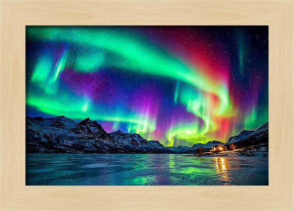Auroras Above Tornetrask Lake 1