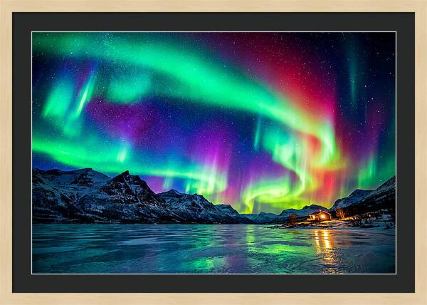 Auroras Above Tornetrask Lake 1