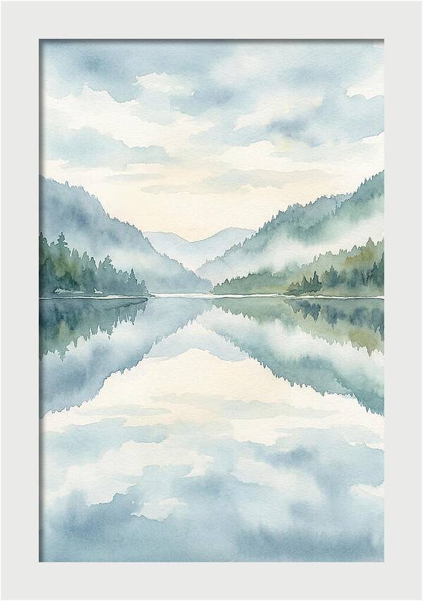 Tranquil Waterscape Reflection 1