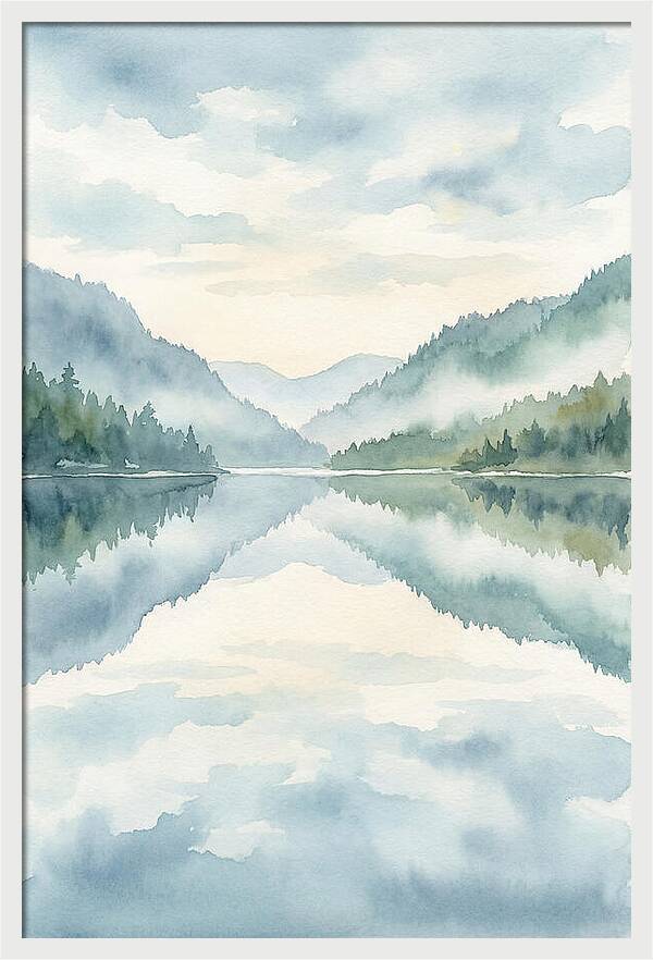 Tranquil Waterscape Reflection 1
