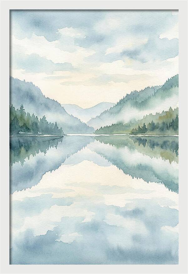 Tranquil Waterscape Reflection 1
