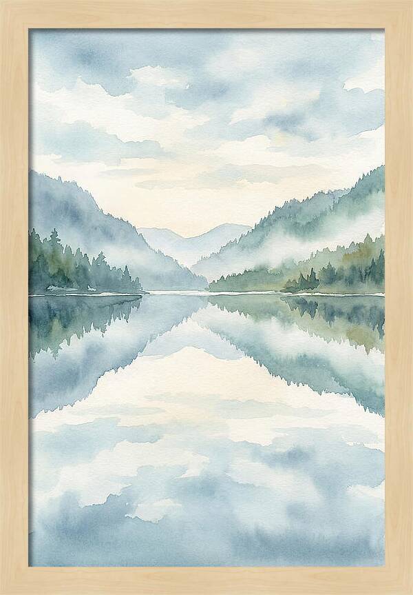 Tranquil Waterscape Reflection 1