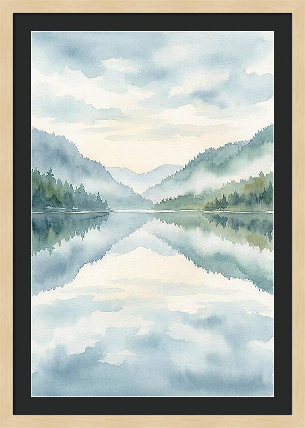 Tranquil Waterscape Reflection 1