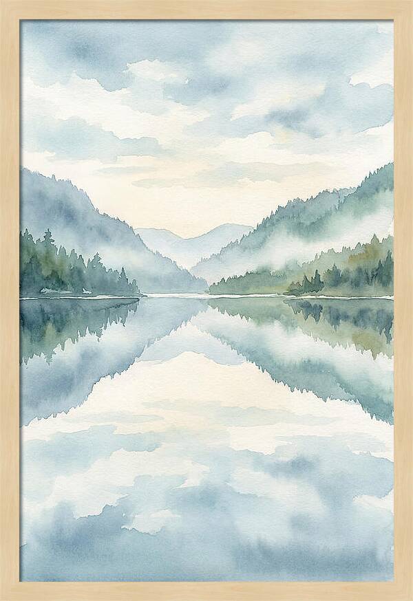 Tranquil Waterscape Reflection 1