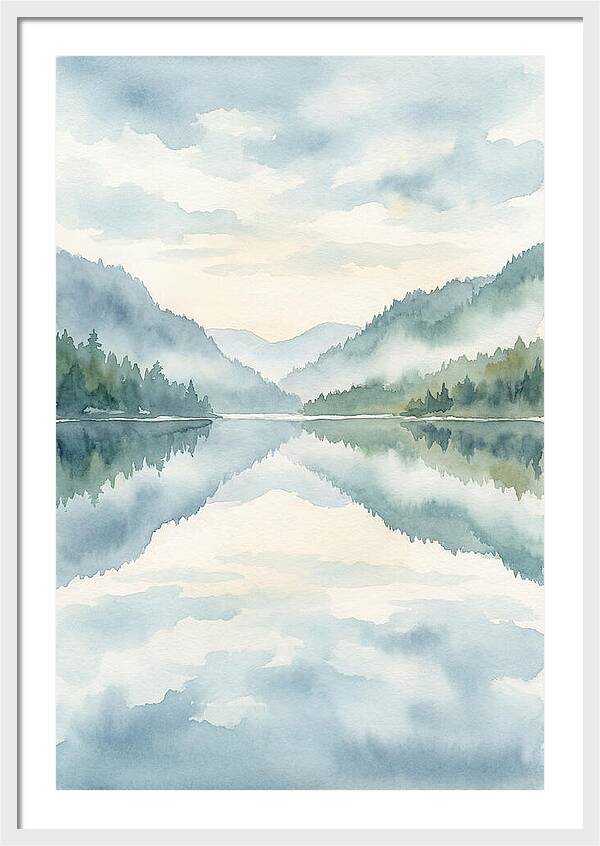 Tranquil Waterscape Reflection 1