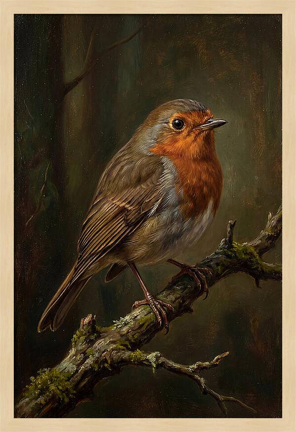 A Majestic Robin Perched