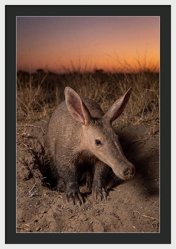 Aardvark Emerging At Dusk