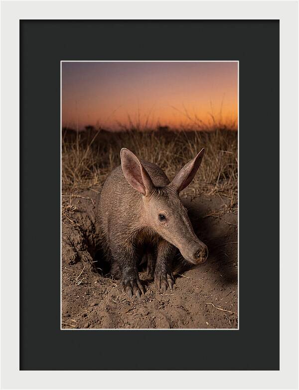 Aardvark Emerging At Dusk