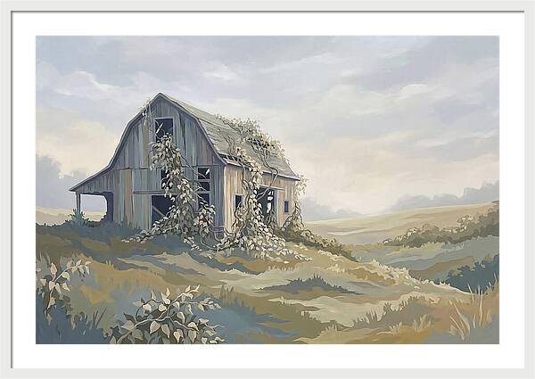 Abandoned Barn Embraced By Nature