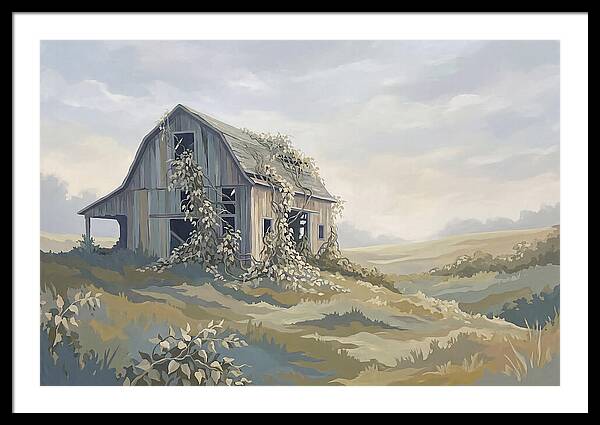 Abandoned Barn Embraced By Nature