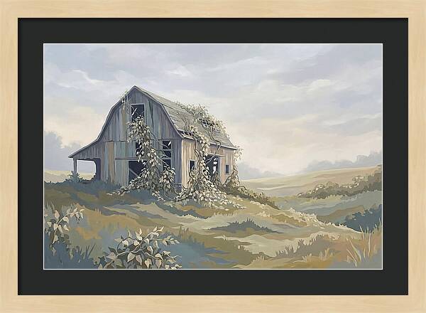 Abandoned Barn Embraced By Nature