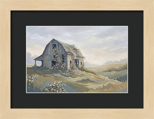 Abandoned Barn Embraced By Nature