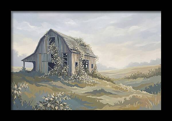 Abandoned Barn Embraced By Nature