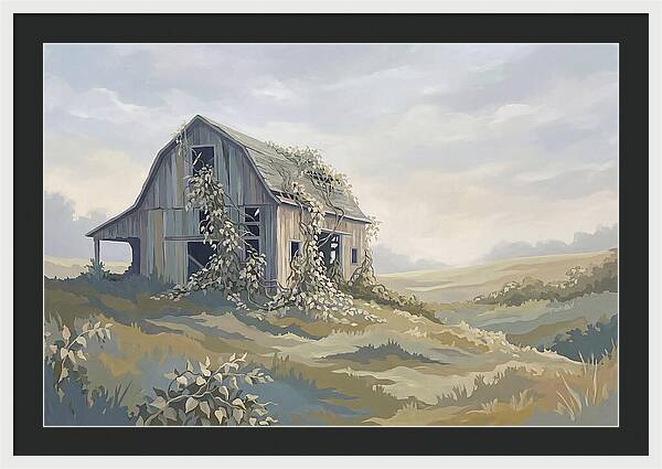 Abandoned Barn Embraced By Nature