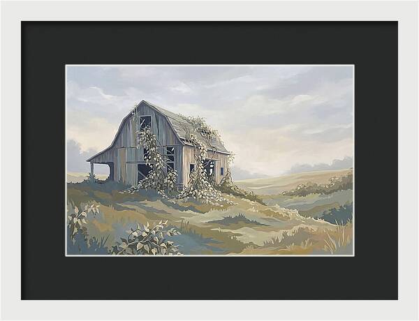 Abandoned Barn Embraced By Nature