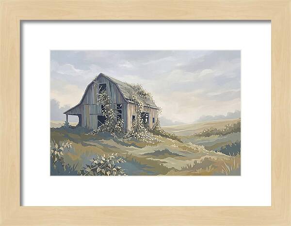 Abandoned Barn Embraced By Nature