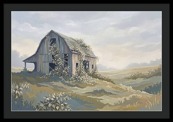 Abandoned Barn Embraced By Nature