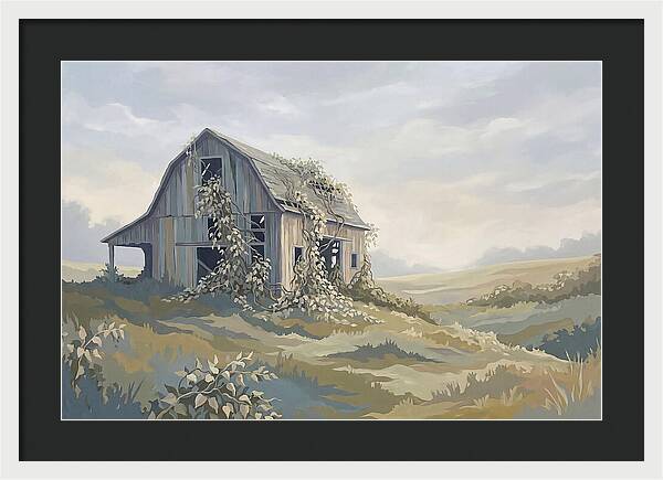 Abandoned Barn Embraced By Nature
