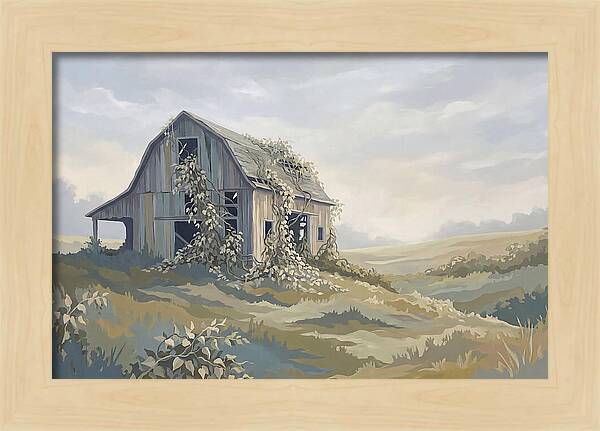 Abandoned Barn Embraced By Nature