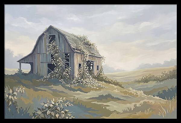 Abandoned Barn Embraced By Nature