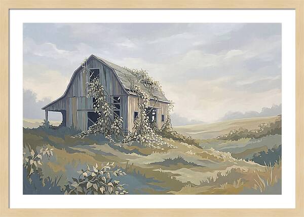 Abandoned Barn Embraced By Nature