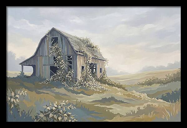 Abandoned Barn Embraced By Nature