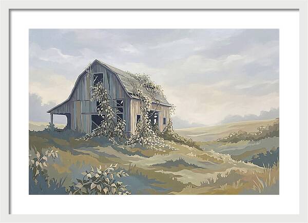 Abandoned Barn Embraced By Nature