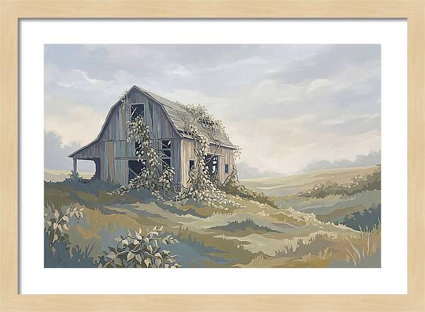 Abandoned Barn Embraced By Nature