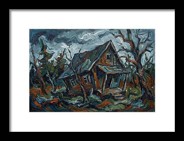 Abandoned Cabin In Expressionist Style