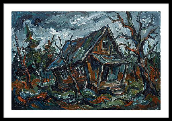 Abandoned Cabin In Expressionist Style