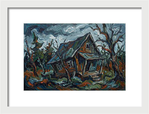 Abandoned Cabin In Expressionist Style