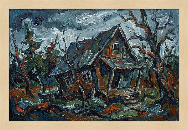 Abandoned Cabin In Expressionist Style