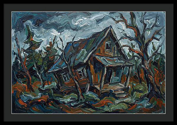 Abandoned Cabin In Expressionist Style