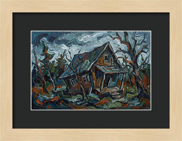 Abandoned Cabin In Expressionist Style