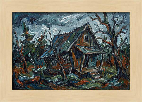 Abandoned Cabin In Expressionist Style