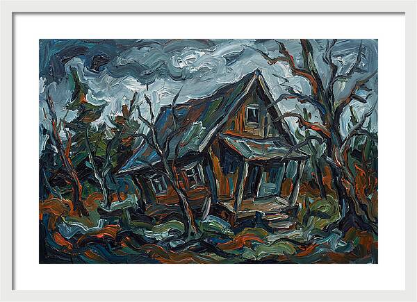 Abandoned Cabin In Expressionist Style