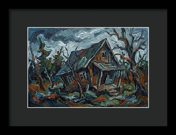 Abandoned Cabin In Expressionist Style